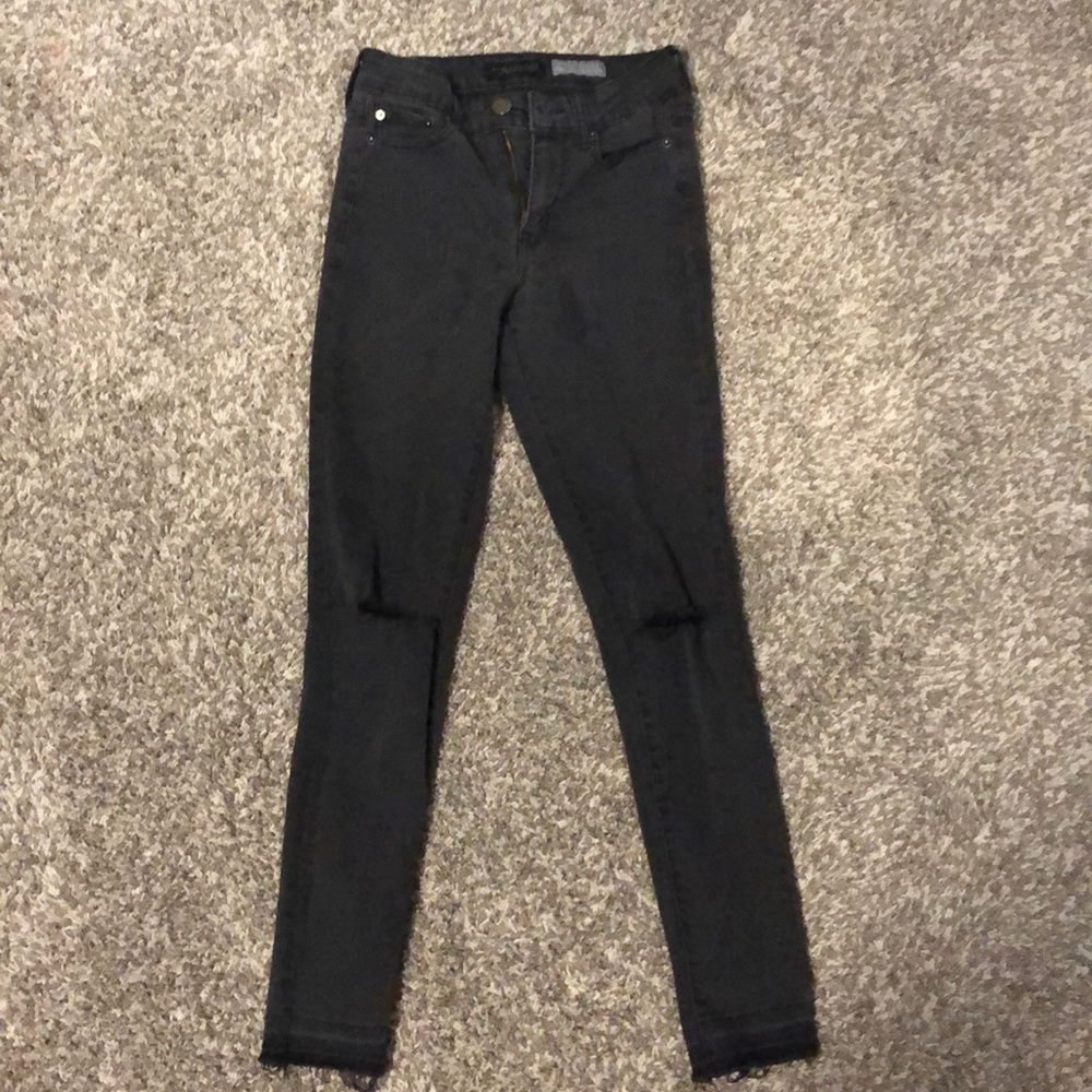 Aeropostale high waisted black ripped jeans
